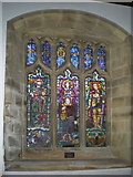 SD9772 : St Mary's Church, Kettlewell, Stained glass window by Alexander P Kapp