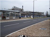 TQ5476 : Fast Track bus Station and new construction by David Anstiss