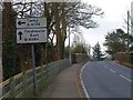 Directional roadsign in Lamphey