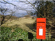 SD2286 : Post Box and Pasture by Michael Graham