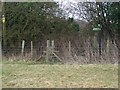 Footpath junction at fenceline