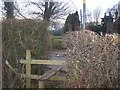 Footpath crosses Rosemary Lane