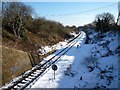 The Brentford Branch Line - looking eastwards from The Three Bridges