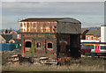 Derelict trackside building Cardiff.