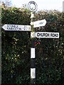 TL1371 : Sign Post pointing the way in Easton by Michael Trolove