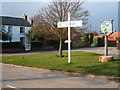 Crossroads, Stathern, with signs