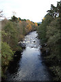 River Dulnain downstream of the bridge in Dulnain Bridge.