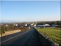 SH3693 : View east along the A5025 towards Cemaes by Eric Jones