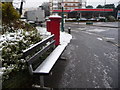 Bournemouth: snowy bench and postbox