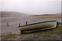 HP5904 : Fishing boat at Loch of Watlee by Mike Pennington