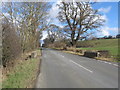 The B6350 running past Mellendean Farm