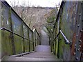 Currock railway footbridge (2) - the steps