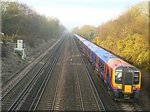 SU8255 : Railway lines, Bramshot, Fleet by Rich Tea