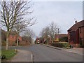 Looking down Parklands towards the church