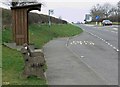 Bus stop along the A607 Leicester Road