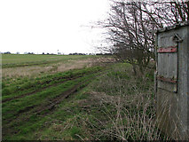 TG2737 : Farm track along reservoir by Evelyn Simak