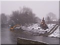 Dredging the Don in the snow at Jordan