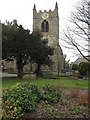 Churchyard and tower of St Mary and St Nicholas