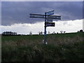 TM3657 : Roadsign Church Road, Blaxhall by Geographer