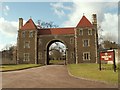 The entrance to Fanhams Hall Hotel