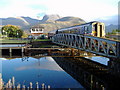 Train crossing bridge at Banavie