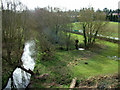 River under A14 road, Stowmarket west