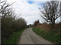 Bend in the road on the eastern outskirts of (Capel) Parc