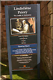 NU1241 : Notice Board, Lindisfarne Priory, Holy Island by Christine Matthews