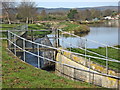 ST2338 : Ashford Reservoir spillway by Ken Grainger