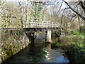 Railway bridge, across mill stream, east of Staverton