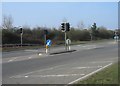 SU6655 : Traffic lights on the A33 by Mr Ignavy