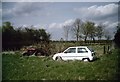 Old Tractor and Old Citroen AX Car