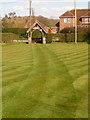 Charlton All Saints: cleverly mown church path