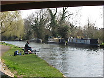 SP9808 : Fishing in the Grand Union Canal at Berkhamsted by Chris Reynolds