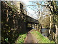 SK2860 : Bridge carrying Peak Rail line over the River Derwent by Peter Barr