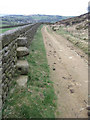 Stone stile along Calder Aire Bridleway