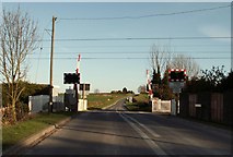 TL4250 : The level crossing on Newton Road by Robert Edwards