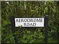 Aerodrome Road sign