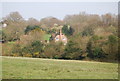 House seen across the fields, west of Flitterbrook Lane