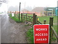 Closed footpath on Plaxdale Green Road