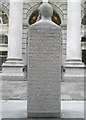 Rear of the Reuter statue at The Royal Exchange