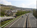 Cilfynydd from footbridge over the A470