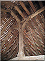 SU8712 : Crown post inside roof of Bayleaf House by Oast House Archive