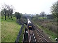 Train approaching Glasgow Queen Street