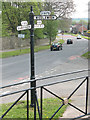 Old road sign in Wheelock