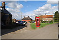 Telephone box on the village green, Charcott