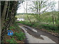 Looking north on footpath to Flexham Park