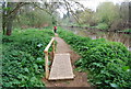 Small bridge over a ditch, Medway Valley Walk, East Farleigh