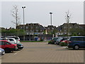 Houses on Mill Court from the Stour Centre car park