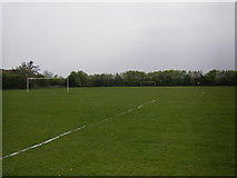 SD3440 : Football Pitch behind Poulton Civic Centre by Peter Bond